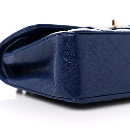 Chanel Caviar Quilted Small Double Flap Navy 8 of 13