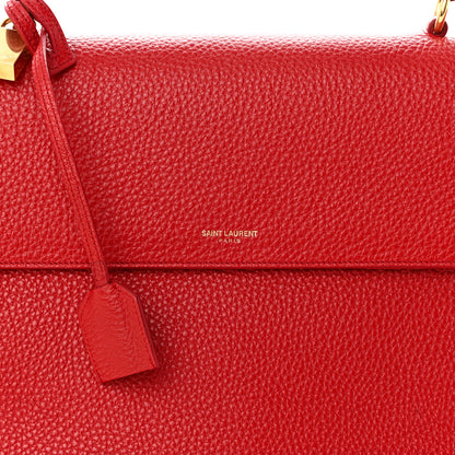 Saint Laurent Calfskin Medium Moujik Top Handle Bag Vermillon 8 of 10