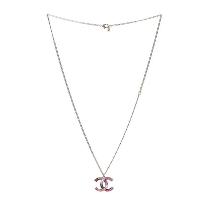 Chanel Crystal Baguette CC Necklace Gold Multicolor 3 of 5