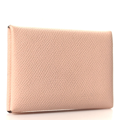 Hermes Epsom Calvi Card Case Rose Eglantine 3 of 8