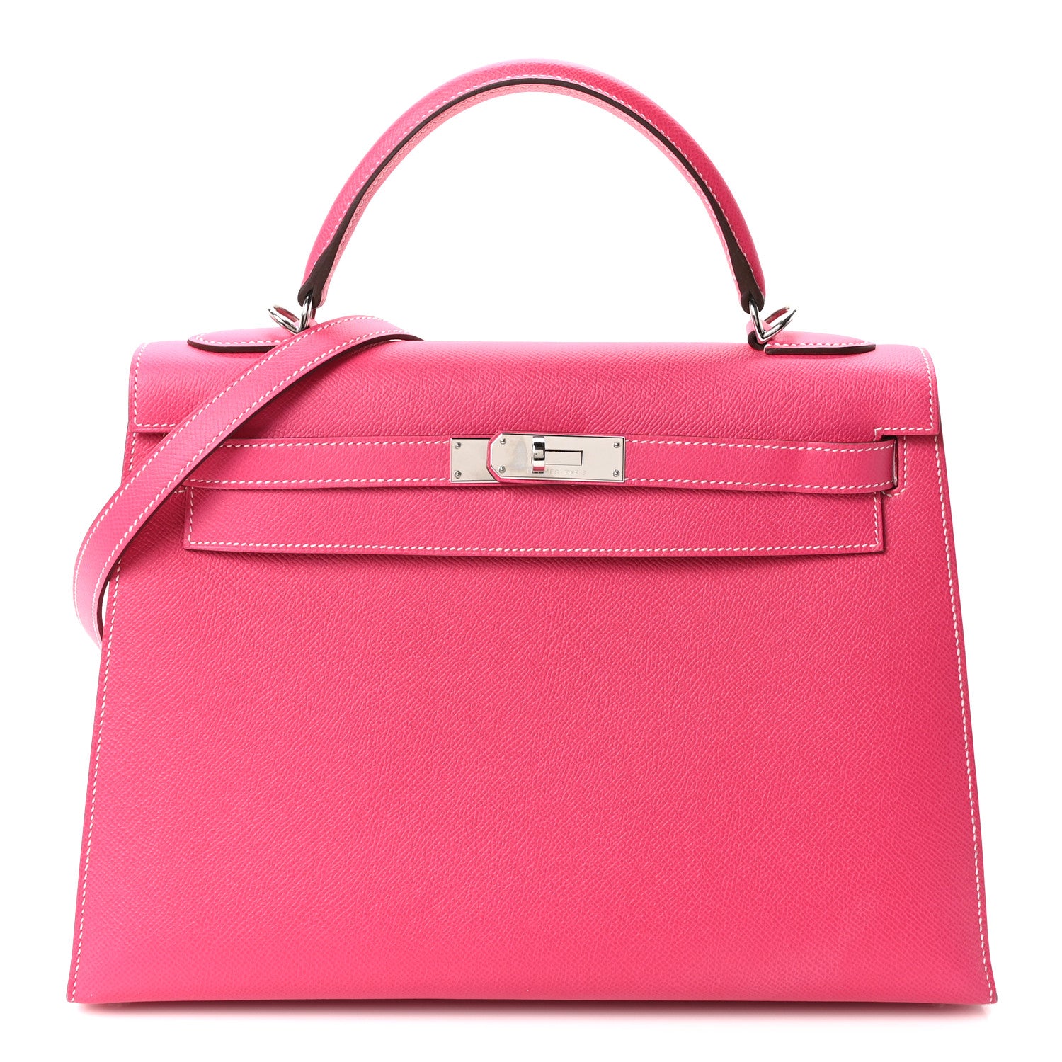 Hermes Epsom Kelly Sellier 32 Rose Tyrien 1 of 9