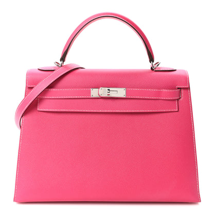 Hermes Epsom Kelly Sellier 32 Rose Tyrien 1 of 9