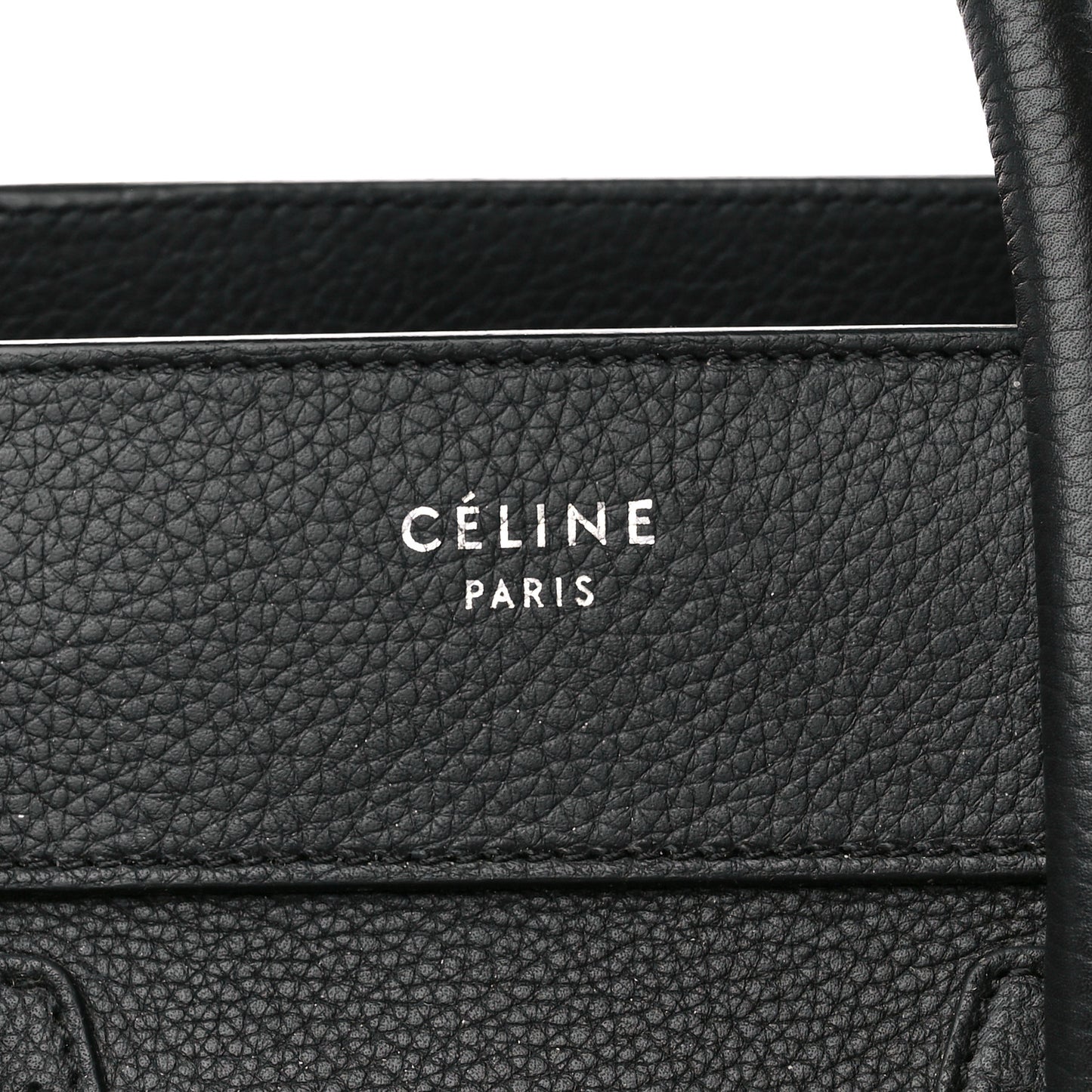 Drummed Calfskin Micro Luggage Black