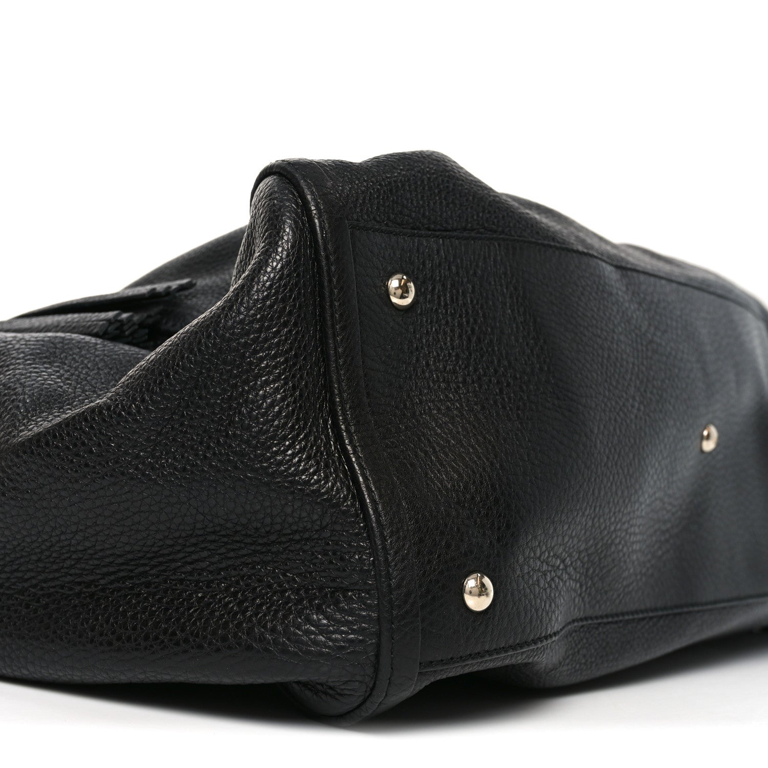 Gucci Pebbled Calfskin Large Soho Shoulder Bag Black 9 of 11