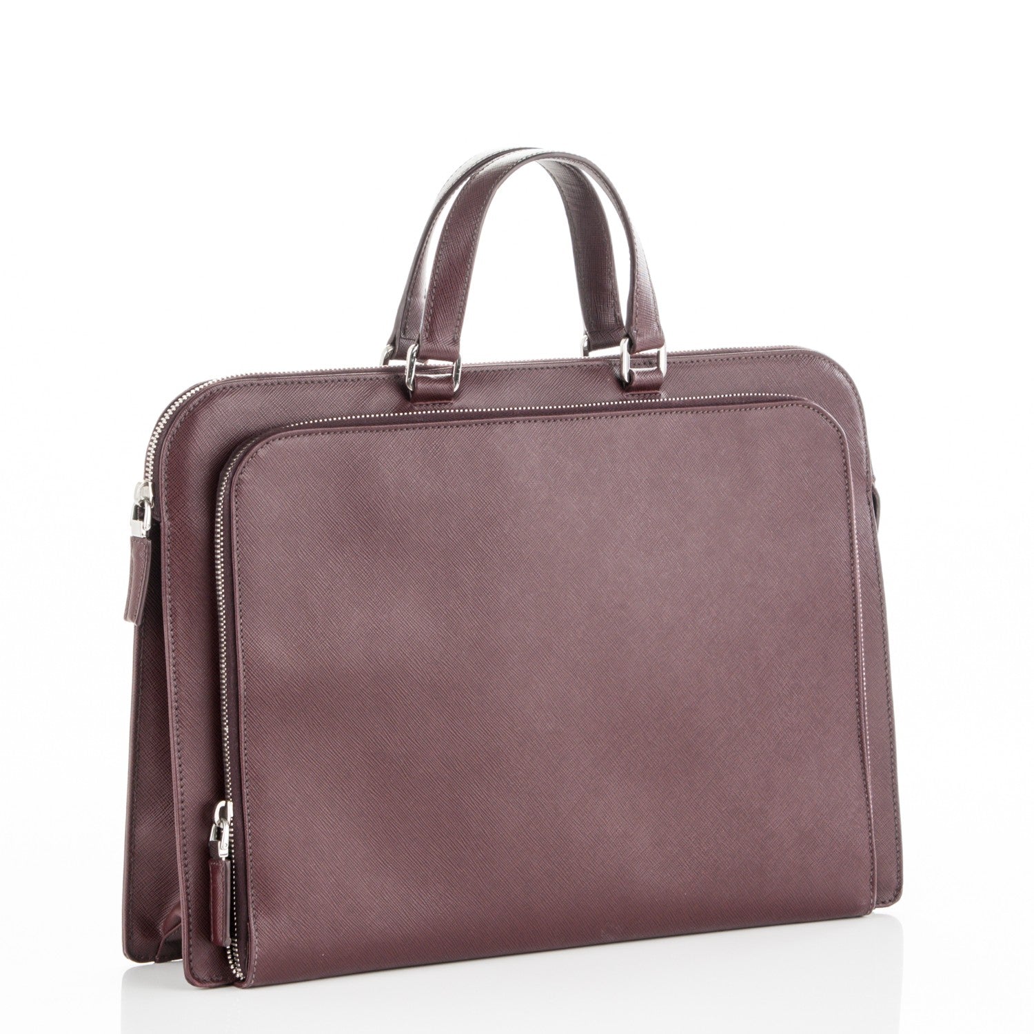 Prada Saffiano Travel Briefcase Granato 3 of 6