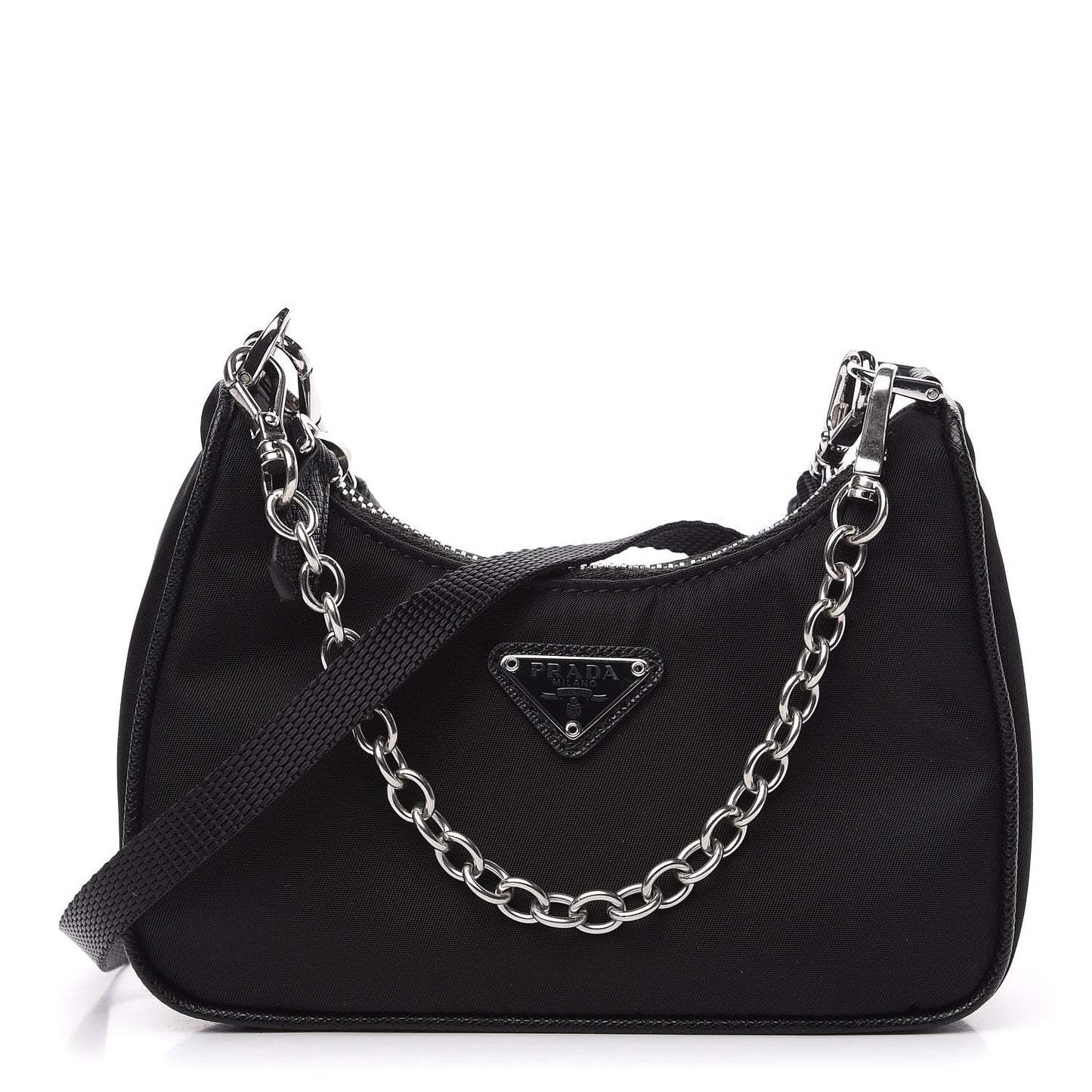 Tessuto Nylon Mini Re-Edition 2000 Shoulder Bag Black