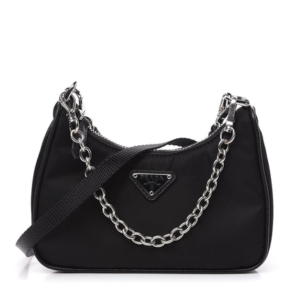 Prada Tessuto Nylon Mini Re-Edition 2000 Shoulder Bag Black 1 of 8