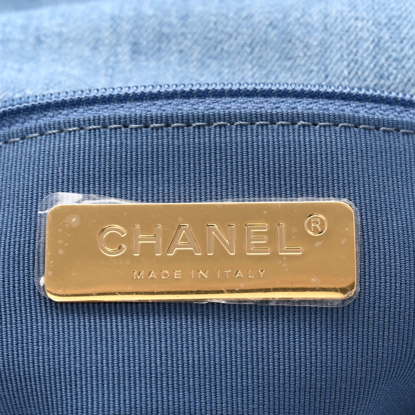 Denim Quilted Medium Chanel 19 Flap Blue
