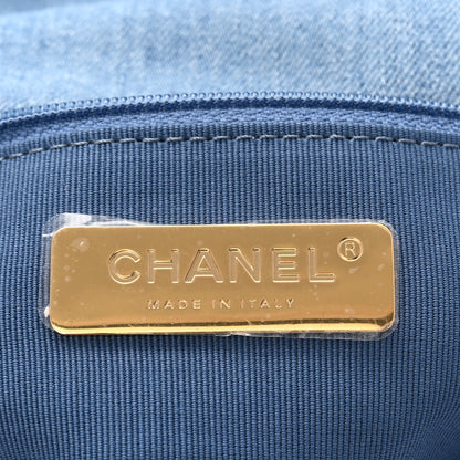 Chanel Denim Quilted Medium Chanel 19 Flap Blue 6 of 10