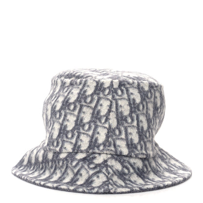 Christian Dior Wool Oblique Jacquard Bucket Hat Grey 1 of 6