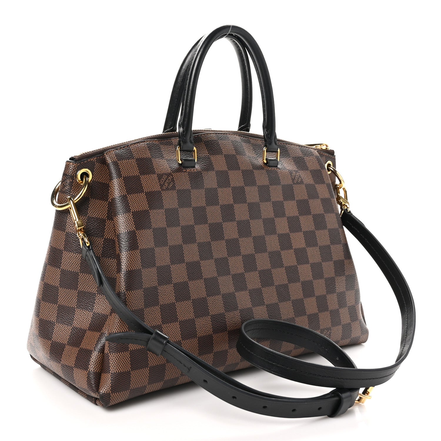 Louis Vuitton Damier Ebene Odeon Tote MM Black 3 of 9