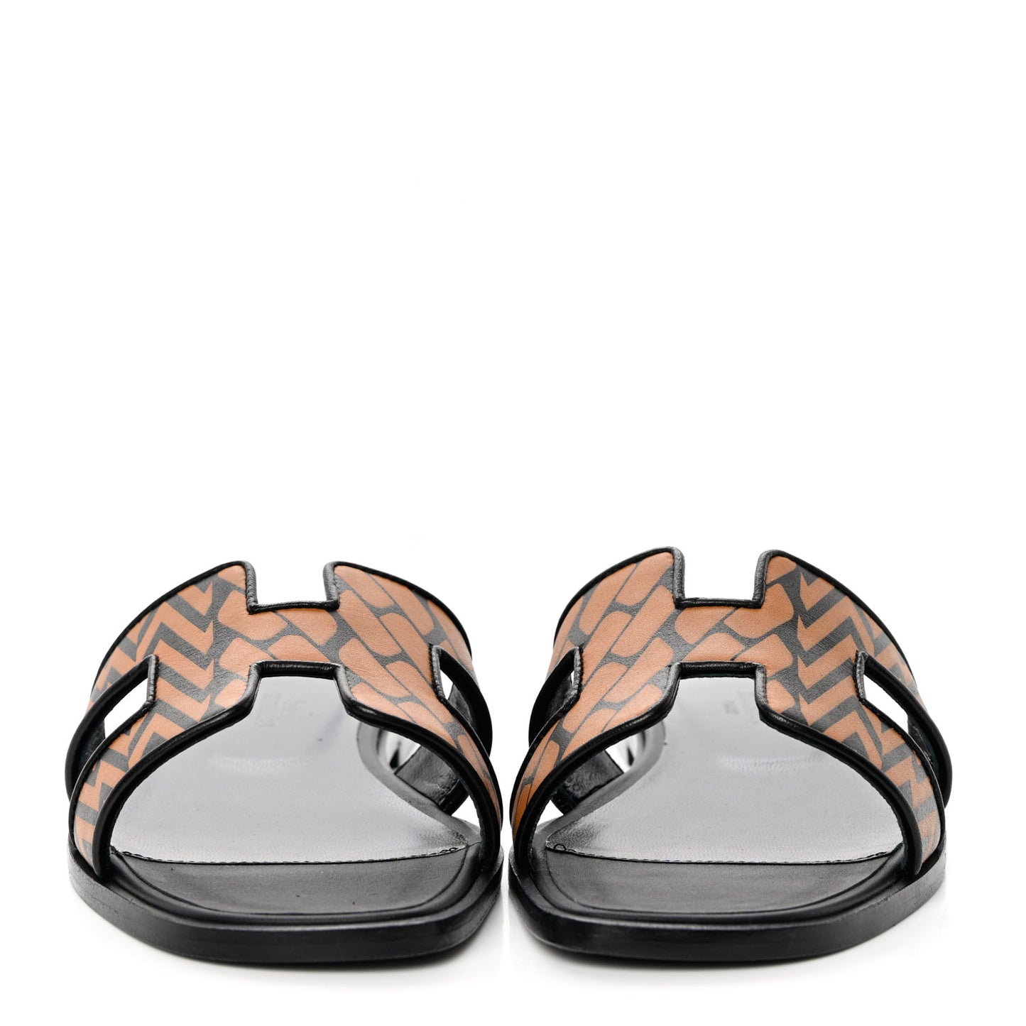 Calfskin Oran Sandals 36 Black Gold