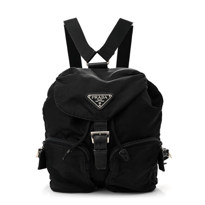 Prada Tessuto Nylon Saffiano Small Backpack Black 1 of 13