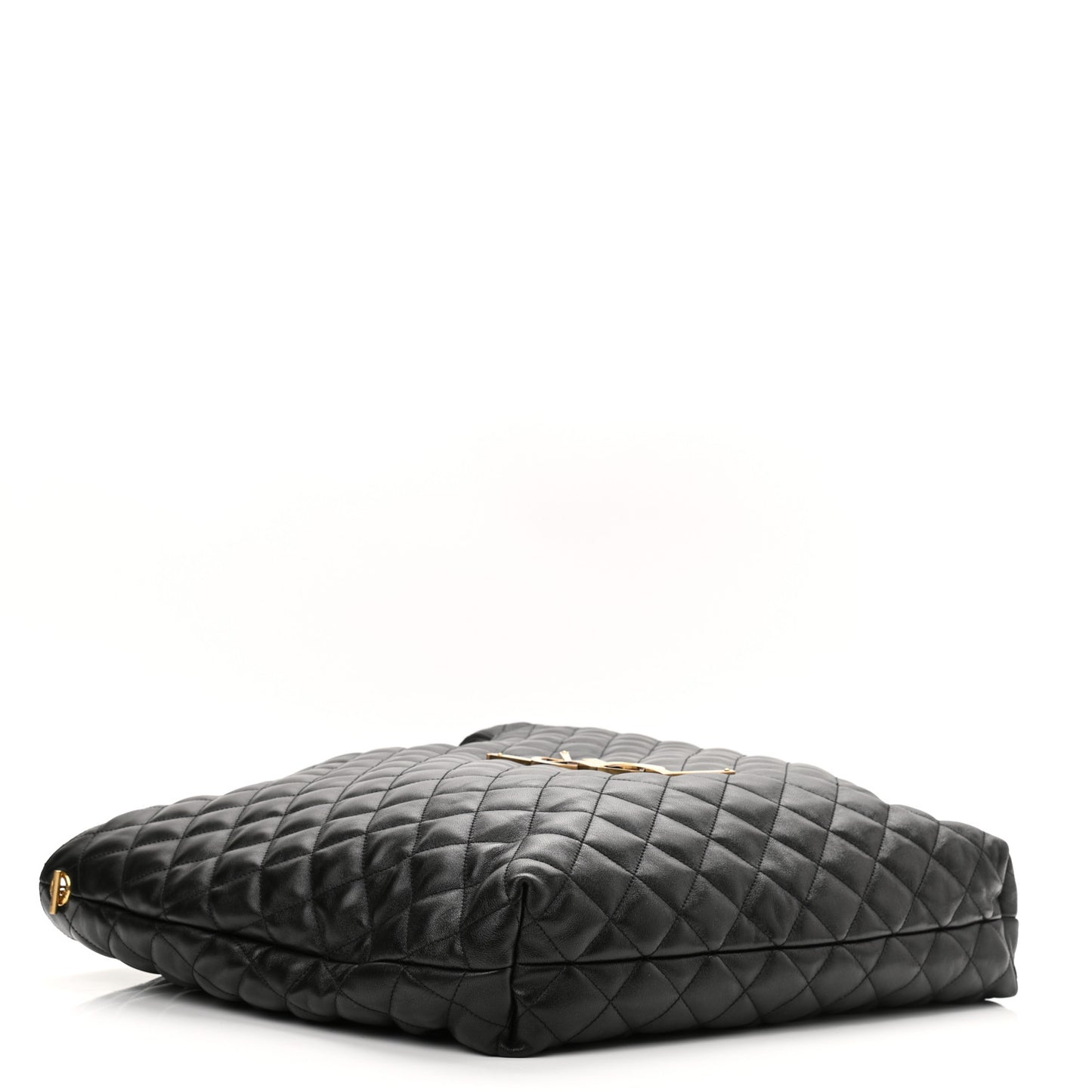 Lambskin Quilted Maxi Icare Shopping Tote Black