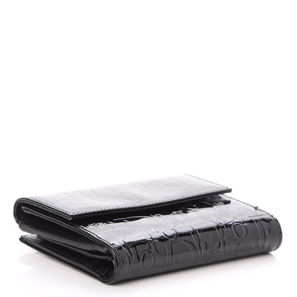 Christian Dior Patent Ultimate Compact Wallet Black 4 of 9