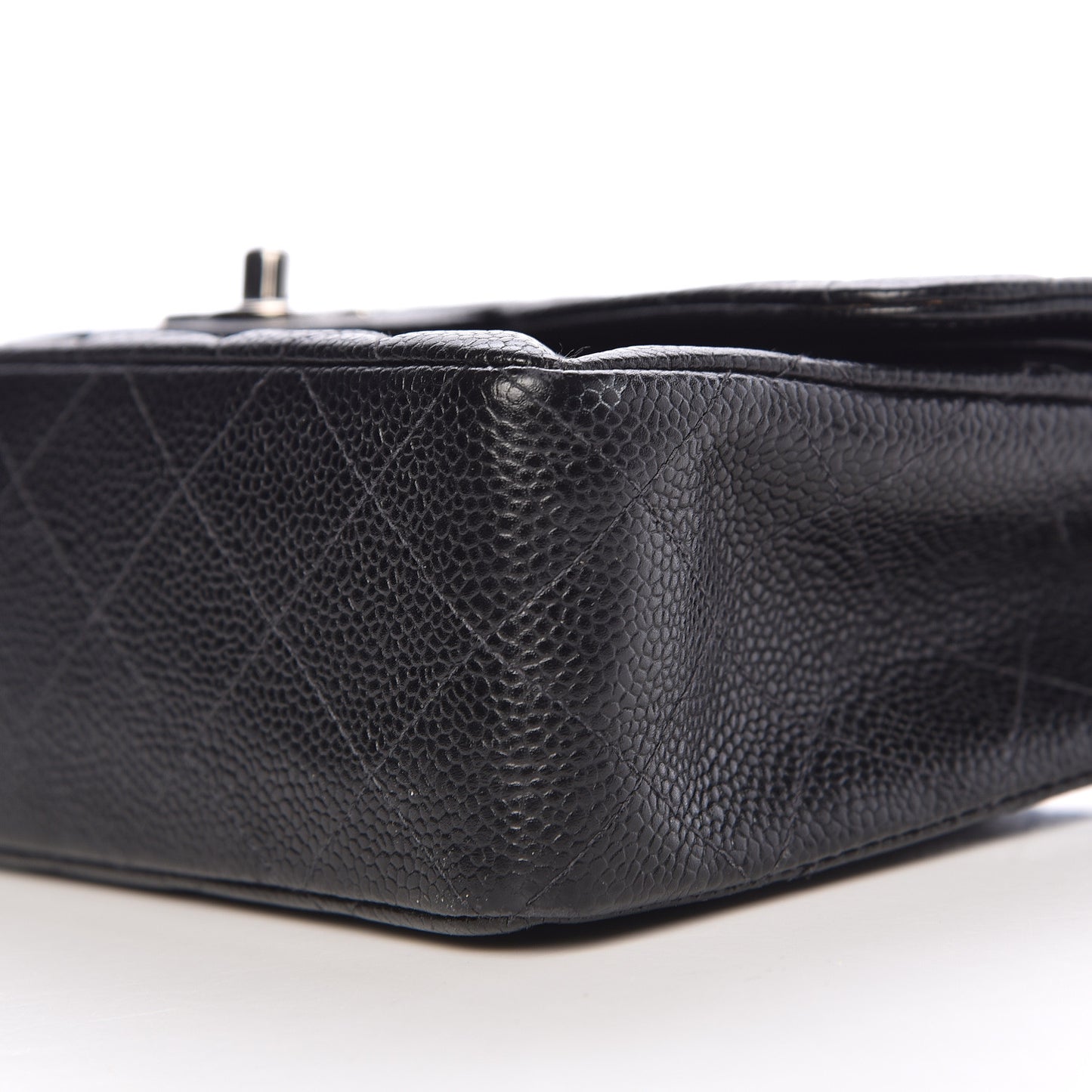 Caviar Quilted Small Double Flap Black
