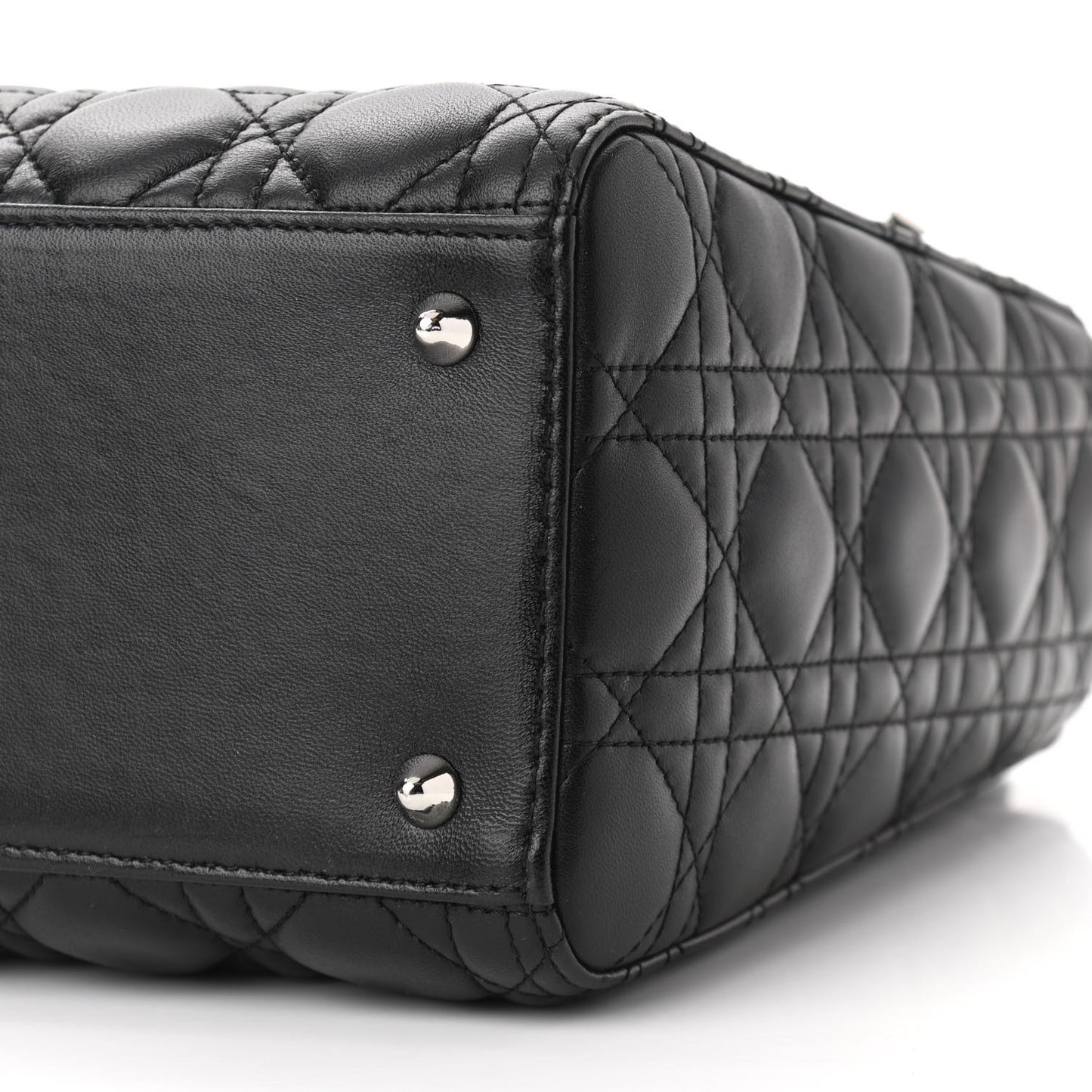Lambskin Cannage Medium Lady Dior Black