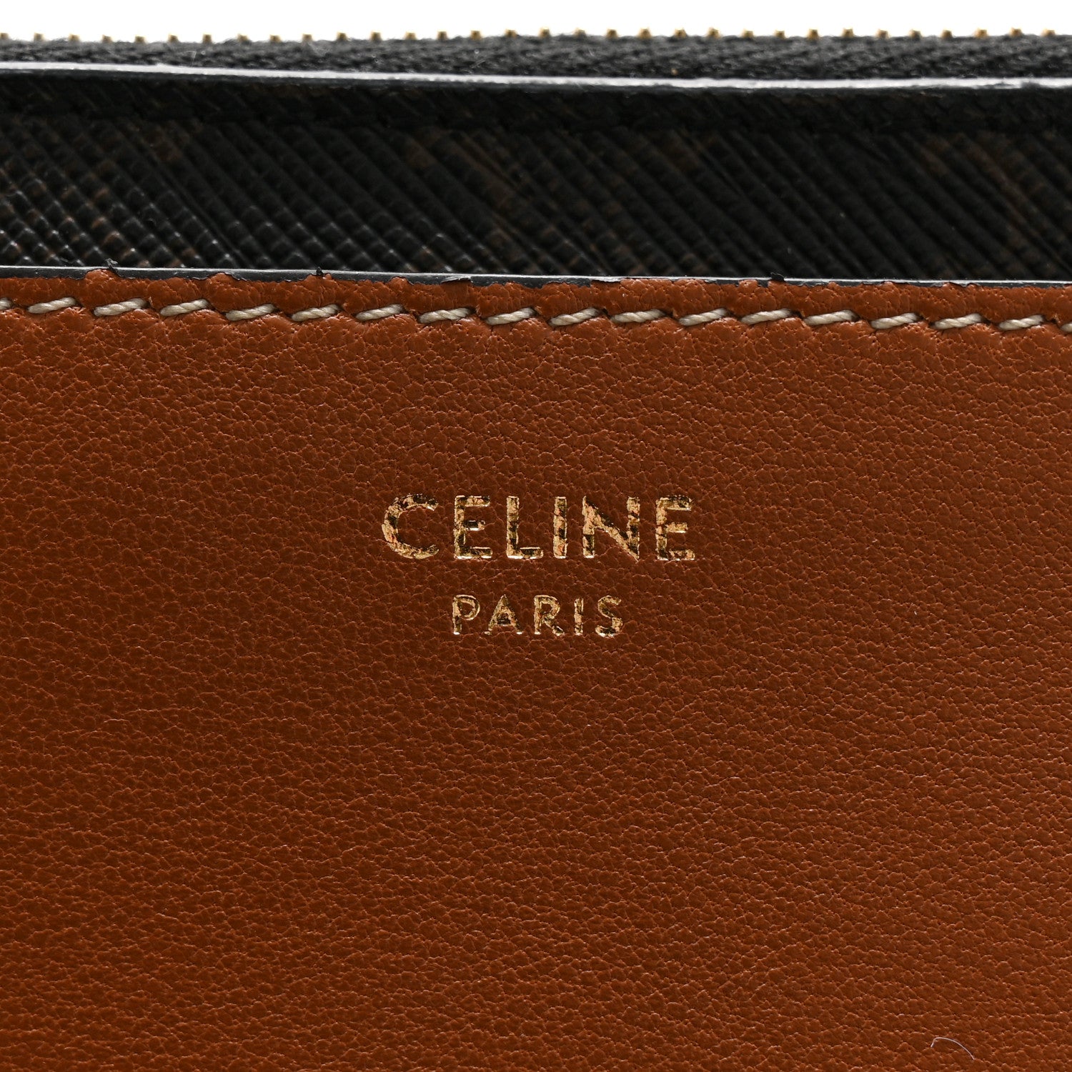 Celine Triomphe Canvas Zipped Card Holder Tan 6 of 12