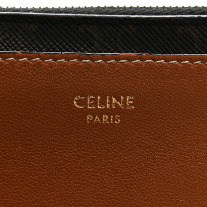 Celine Triomphe Canvas Zipped Card Holder Tan 6 of 12