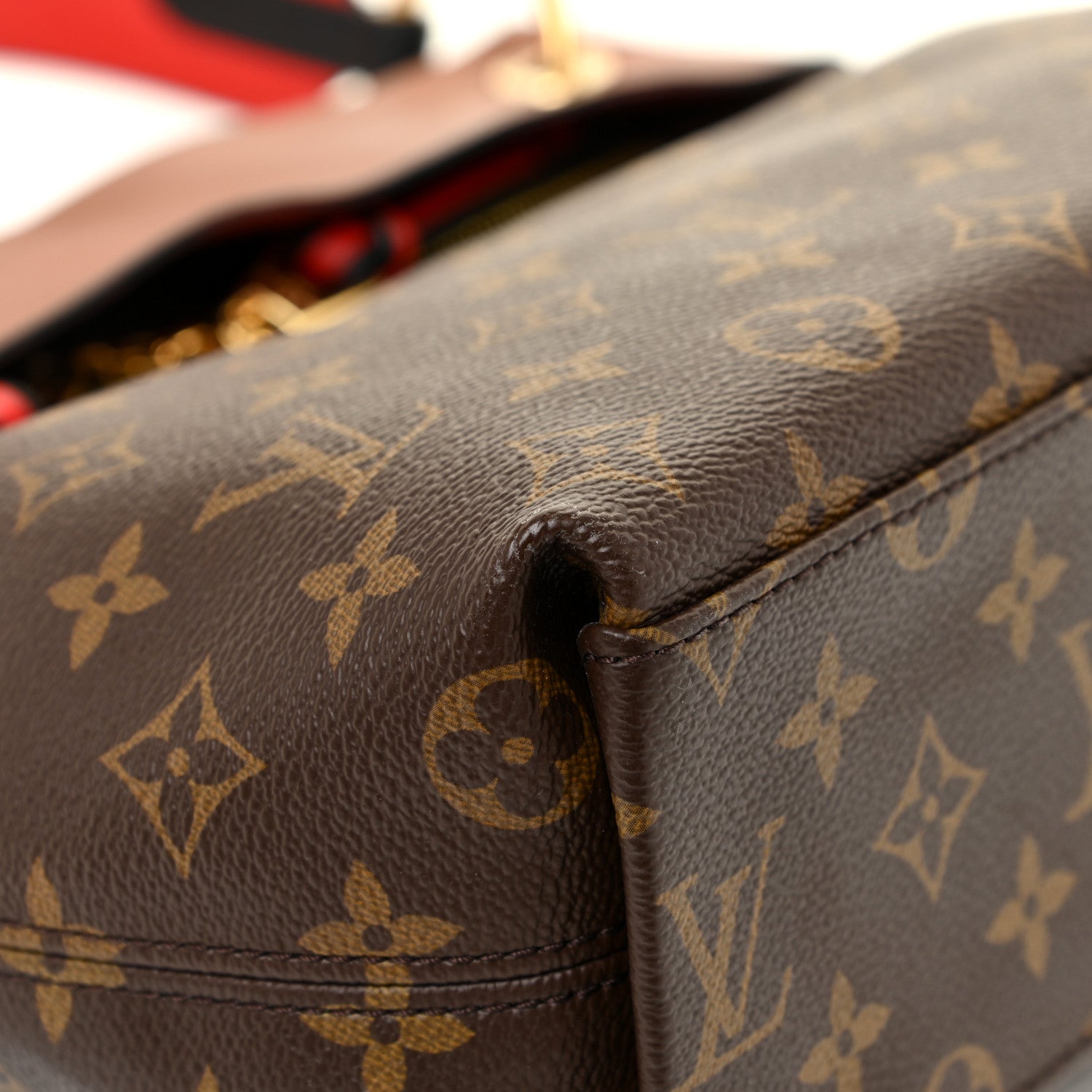 Louis Vuitton Monogram Tuileries Besace Caramel Rouge 13 of 17