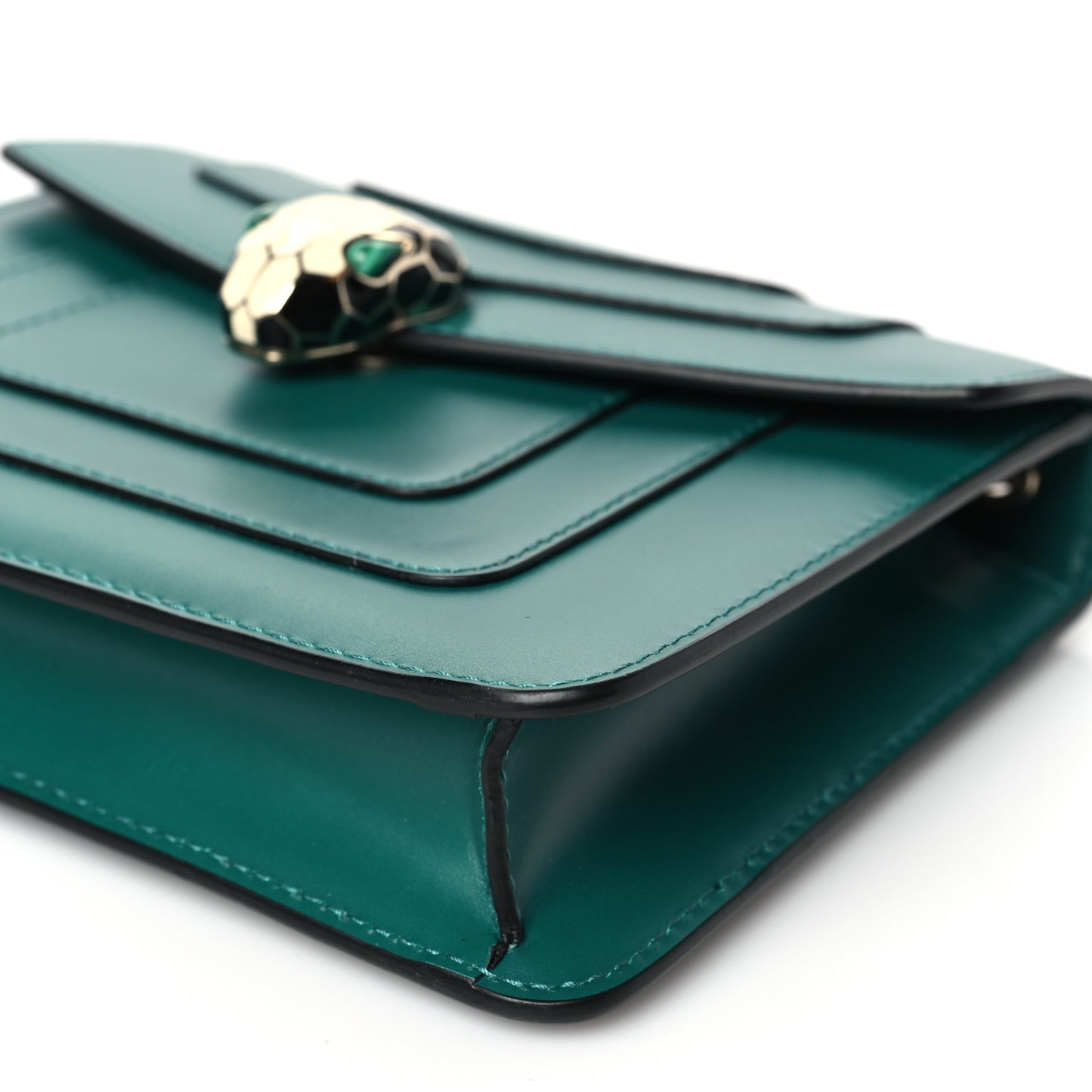 Calfskin Small Serpenti Forever Snake Strap Crossbody Bag Emerald Green