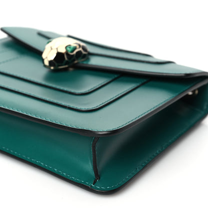 Bulgari Calfskin Small Serpenti Forever Snake Strap Crossbody Bag Emerald Green 10 of 10