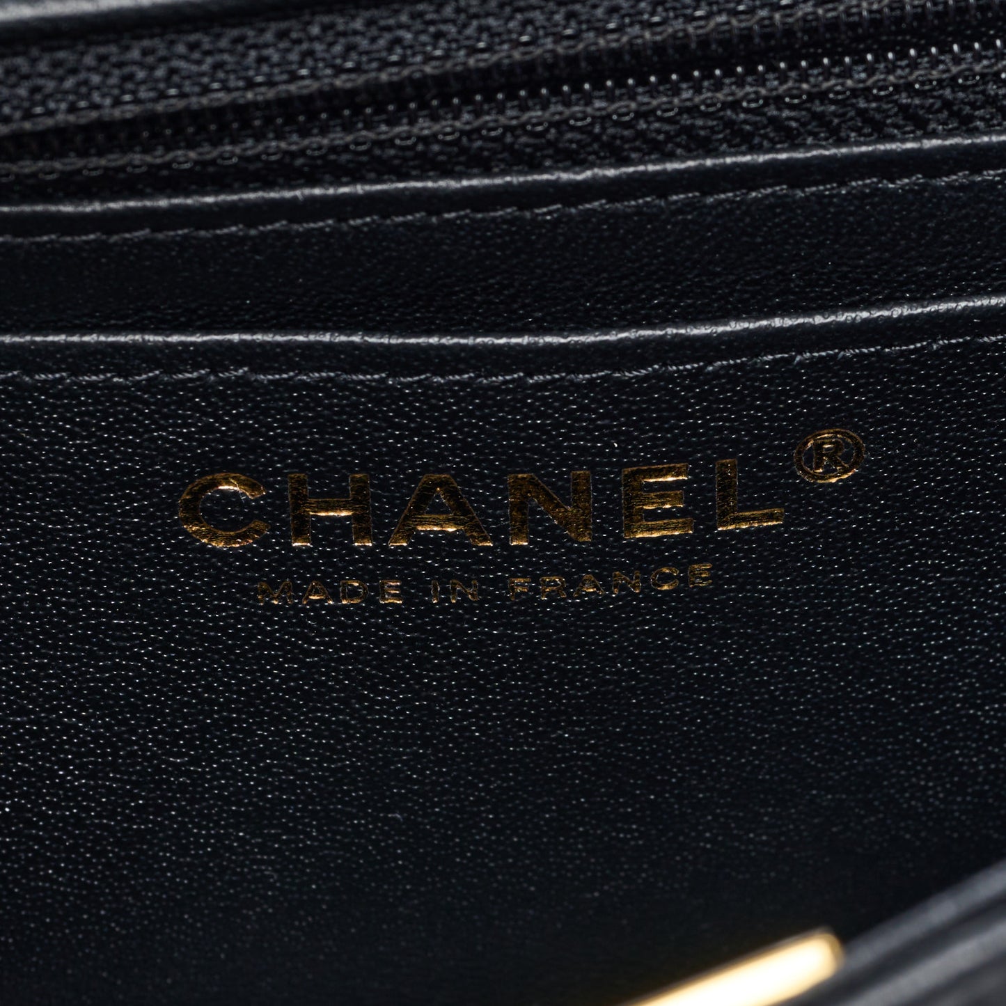 Lambskin Quilted Mini Rectangular Flap Black