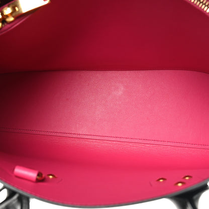 Saint Laurent Calfskin Small Sac De Jour Black Fuchsia 7 of 12