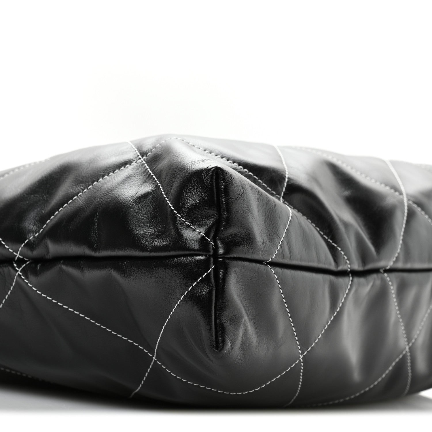 Chanel Shiny Calfskin Stitched Chanel 22 Black White 10 of 12