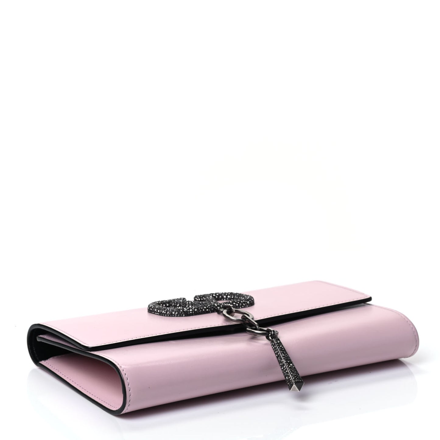 Calfskin VCase Chain Wallet Bag Pink