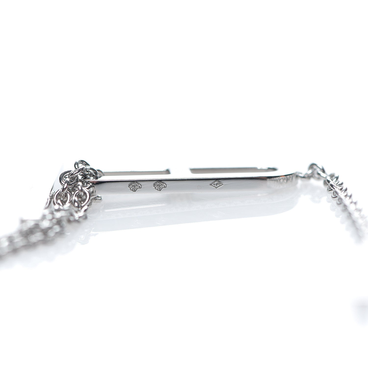 Hermes 18K White Gold Diamond PM Ever Chaine D'Ancre Necklace 4 of 5