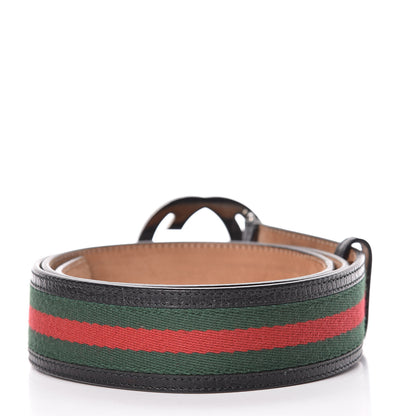 Gucci Calfskin Web Interlocking G Belt 105 42 Black 3 of 8