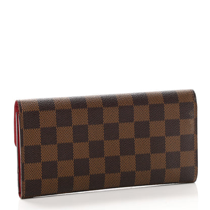 Louis Vuitton Damier Ebene Emilie Wallet Red 3 of 10