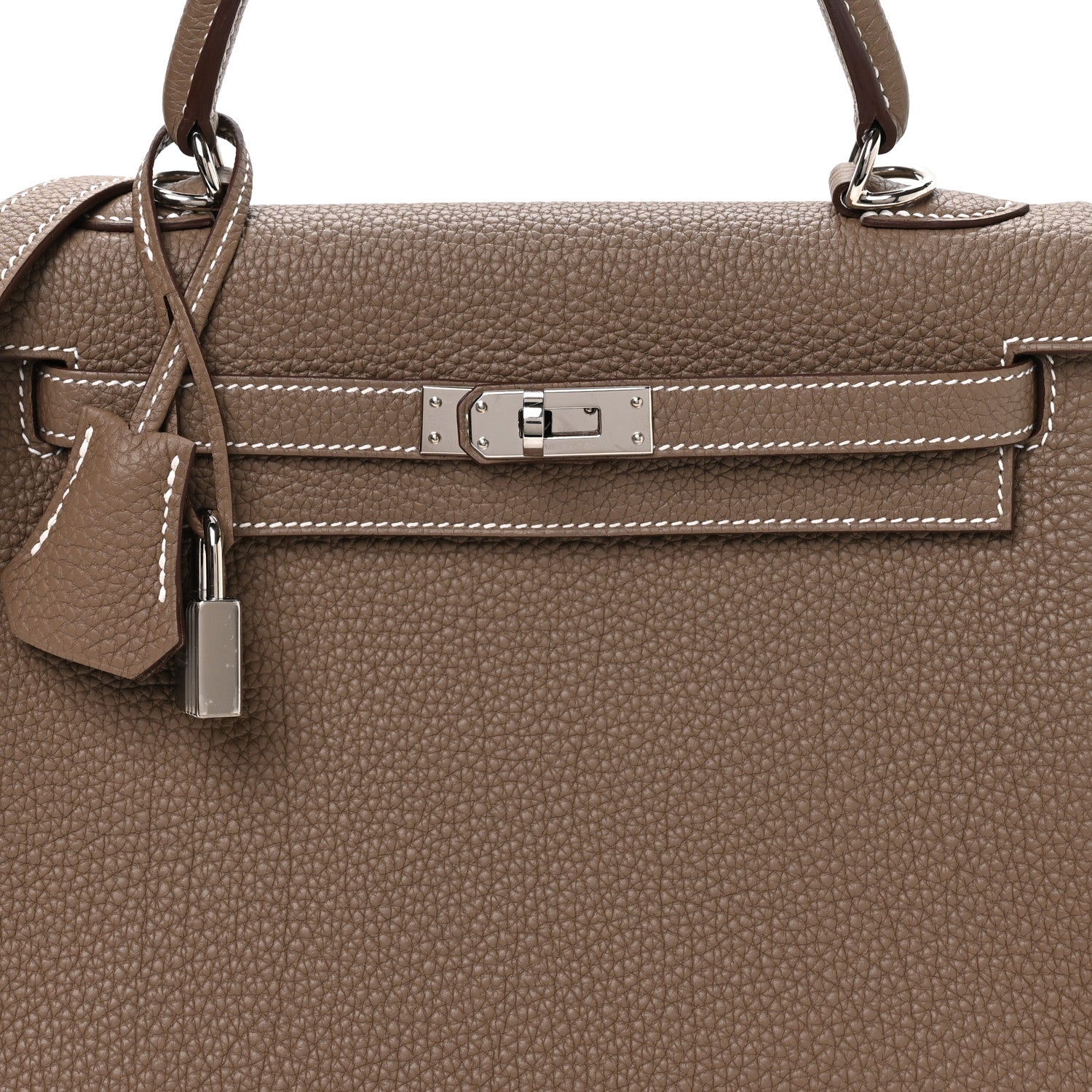 Hermes Togo Kelly Retourne 25 Etoupe 8 of 11