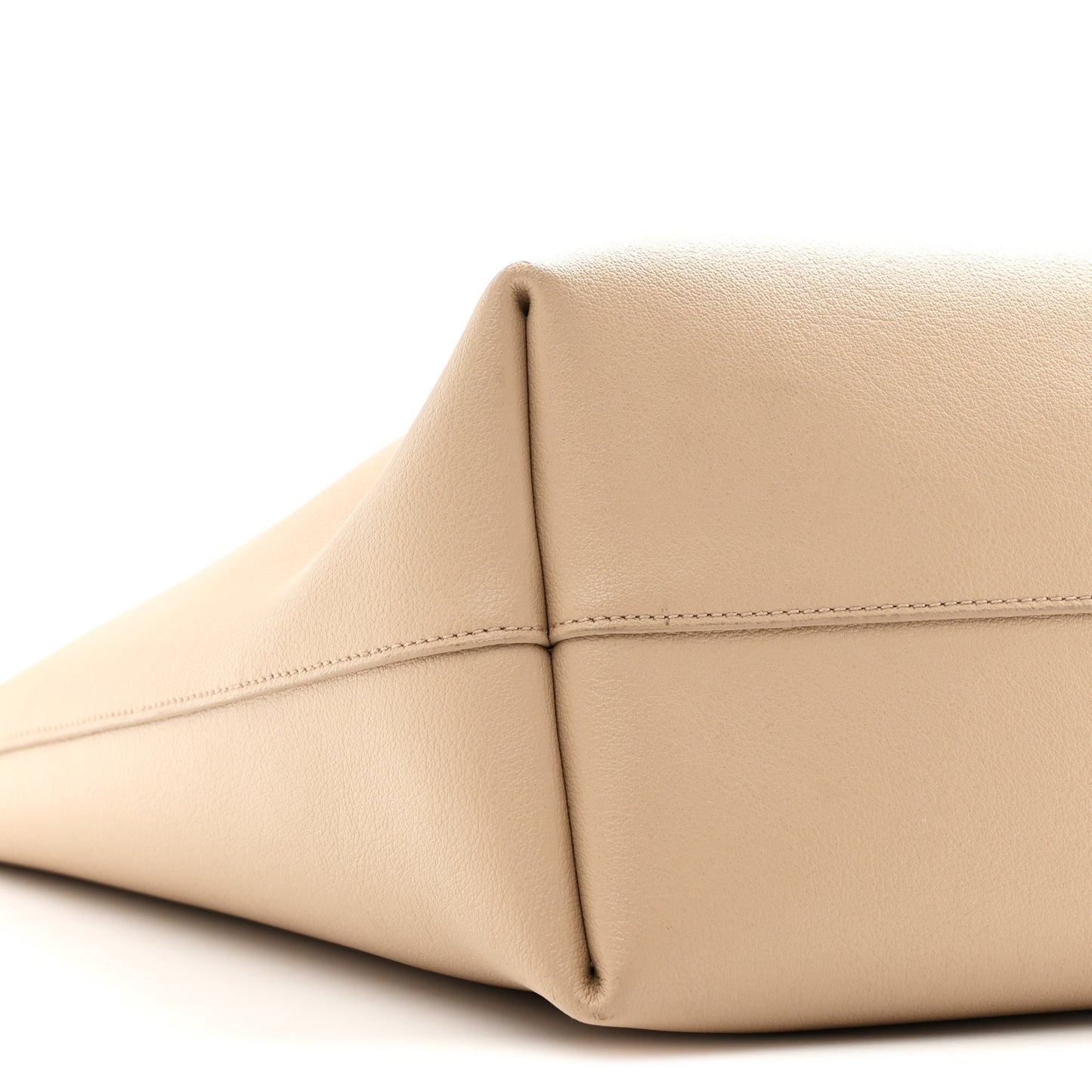 Calfskin Large Shopping Tote Dark Beige