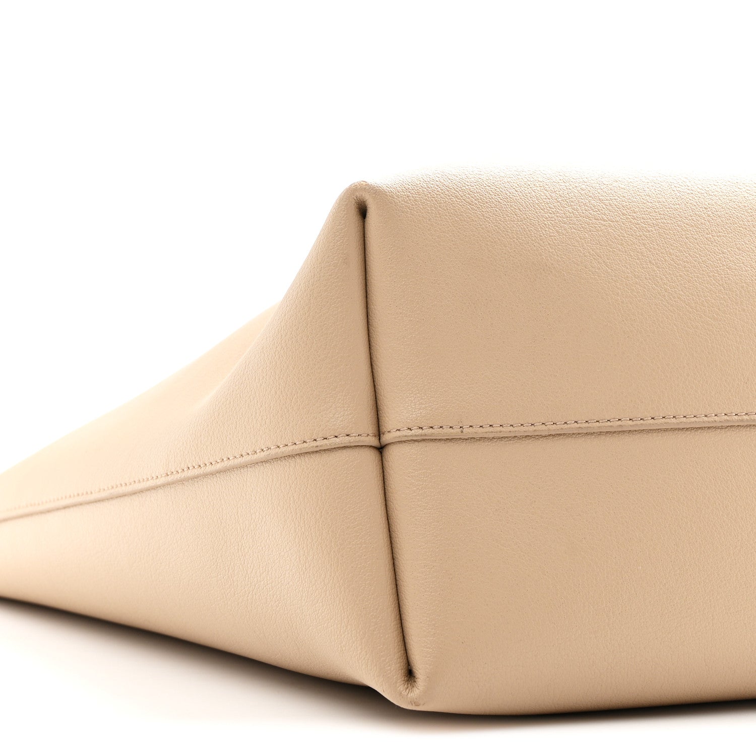Saint Laurent Calfskin Large Shopping Tote Dark Beige 9 of 10