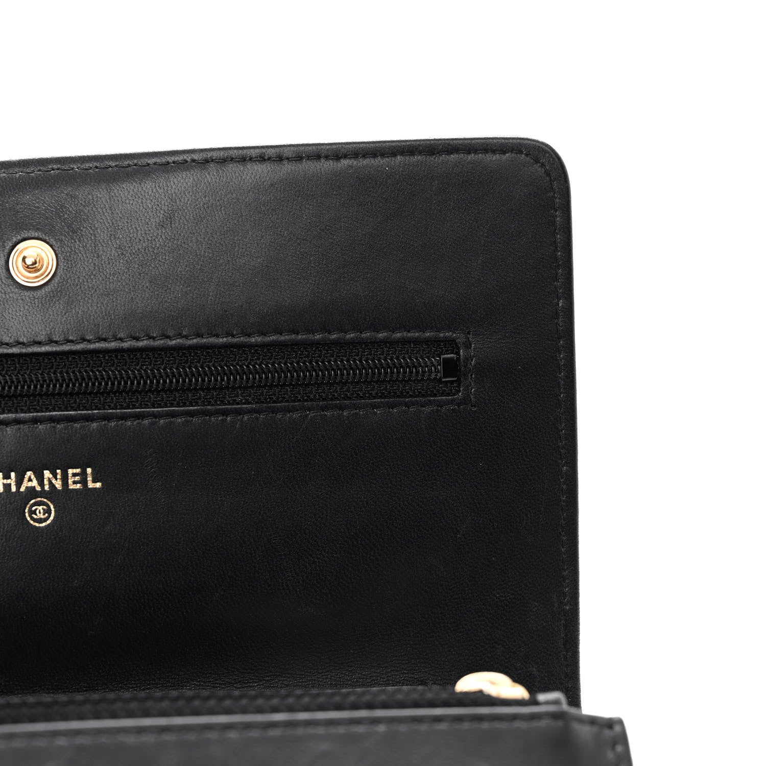 Chanel Lambskin Quilted Wallet On Chain WOC Black 15 of 19