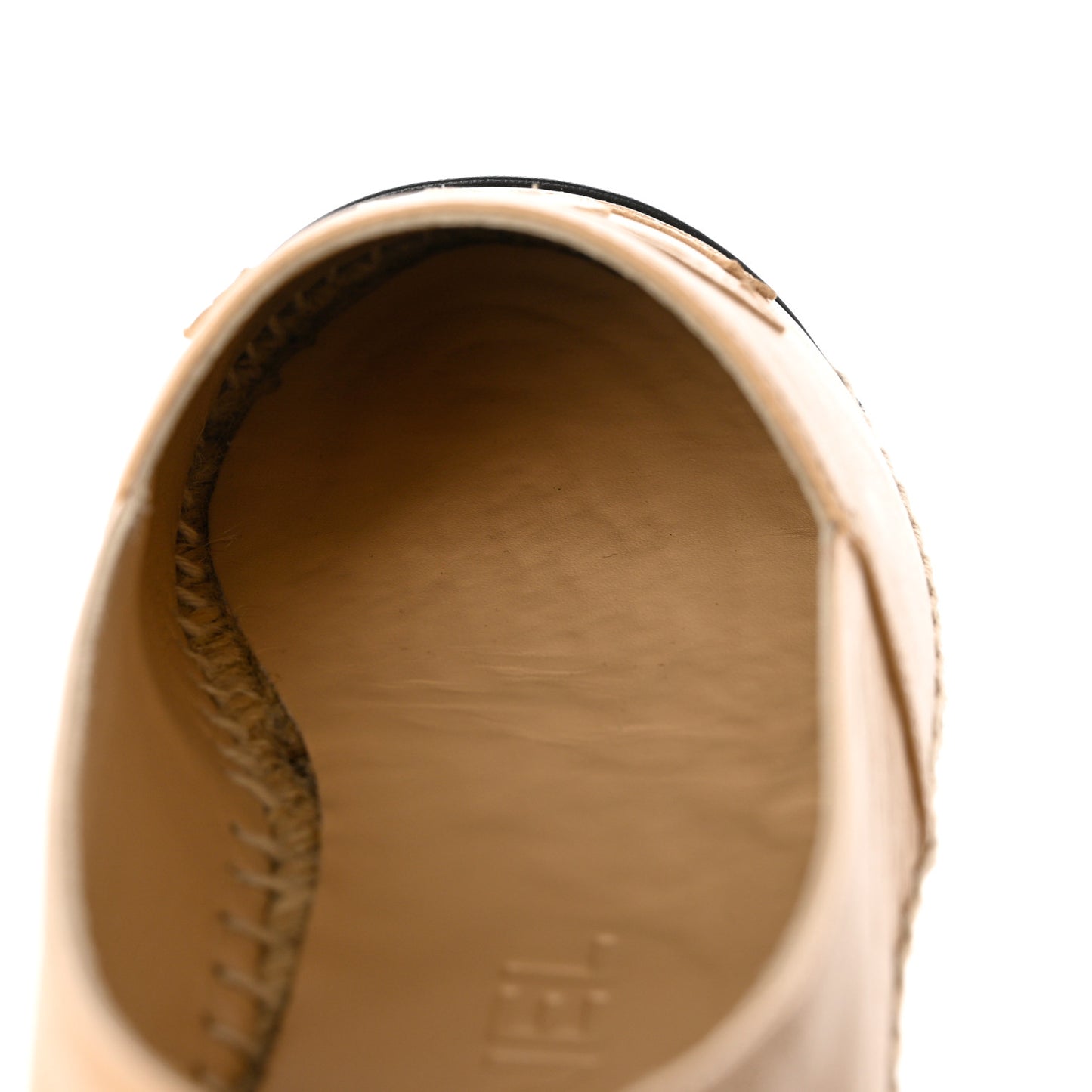 Lambskin CC Espadrilles 36 Beige Black