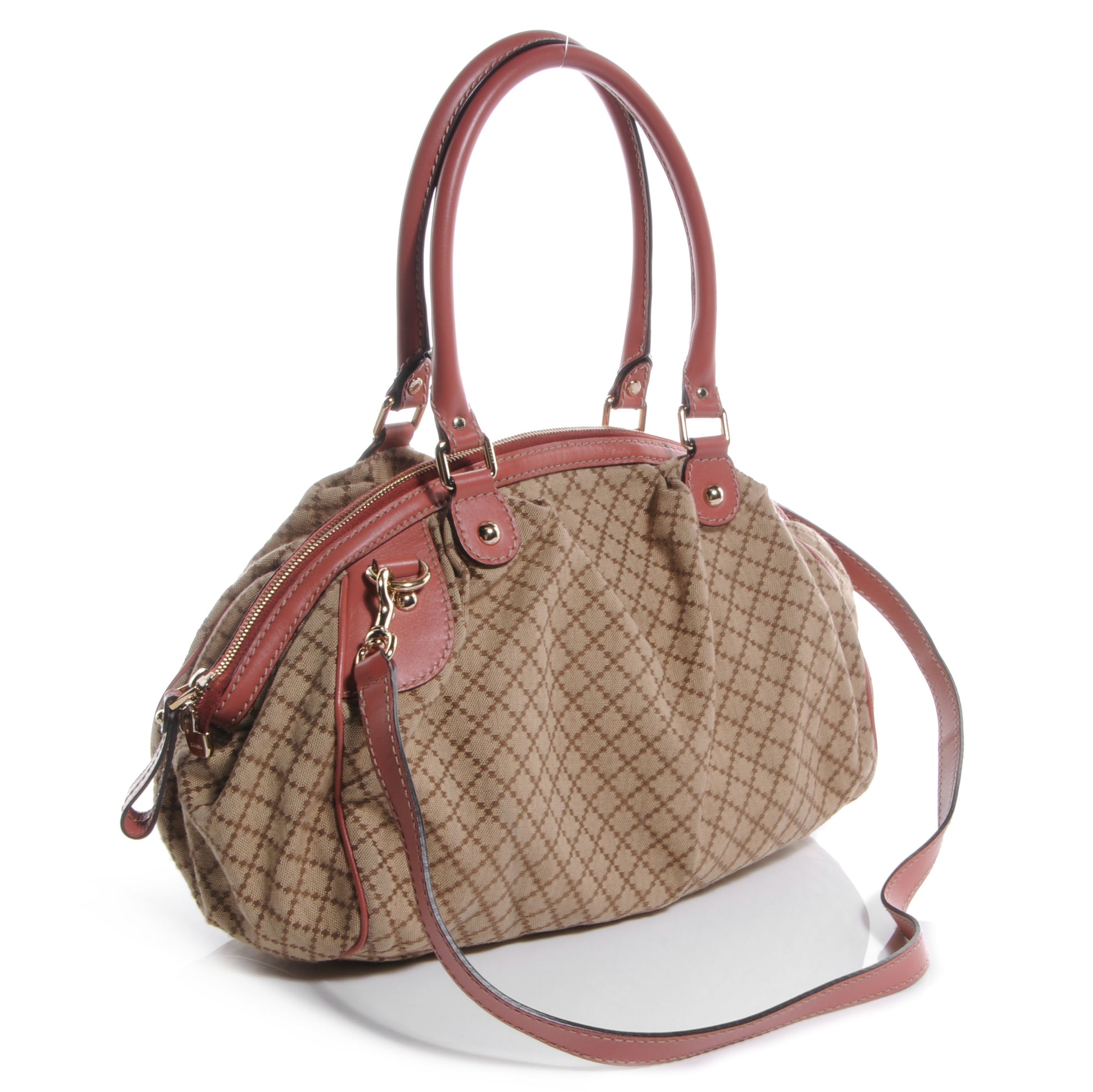Gucci Diamante Medium Sukey Boston Interlocking G Charm Bag Pink 3 of 7