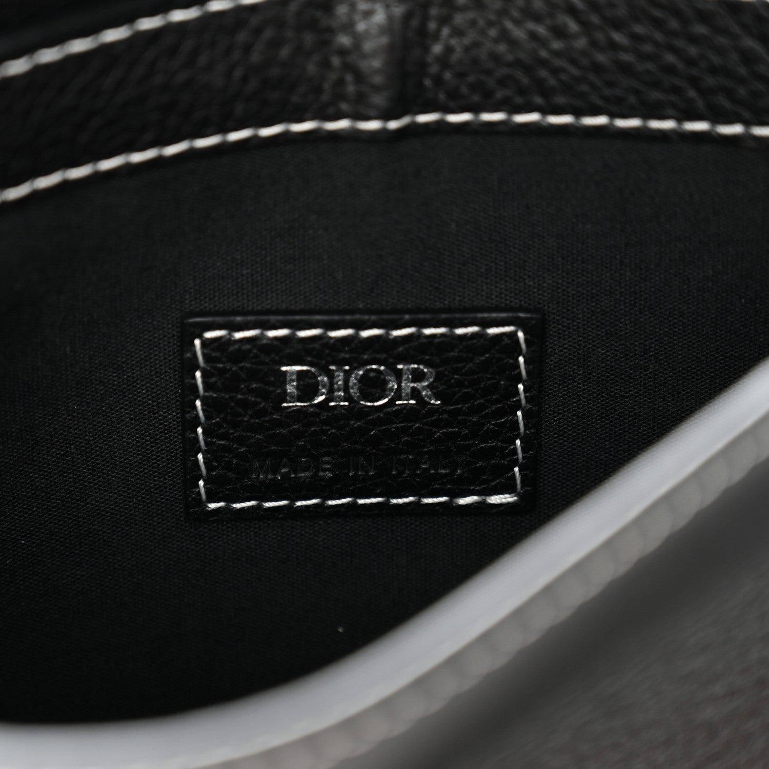 Christian Dior X KAWS Grained Calfskin Saddle Pouch Black 5 of 9