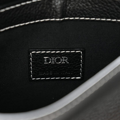 Christian Dior X KAWS Grained Calfskin Saddle Pouch Black 5 of 9