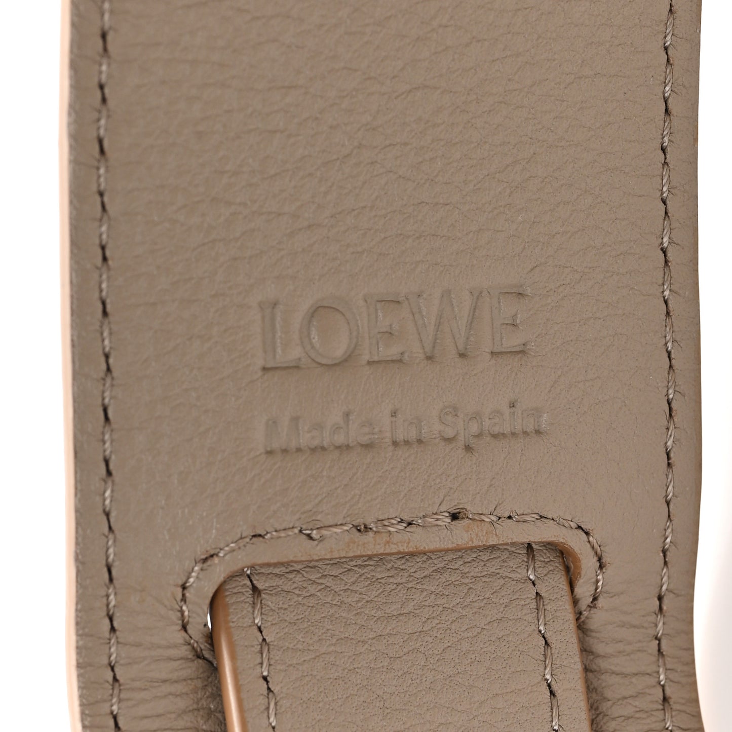 Satin Calfskin Pad Strap Sand