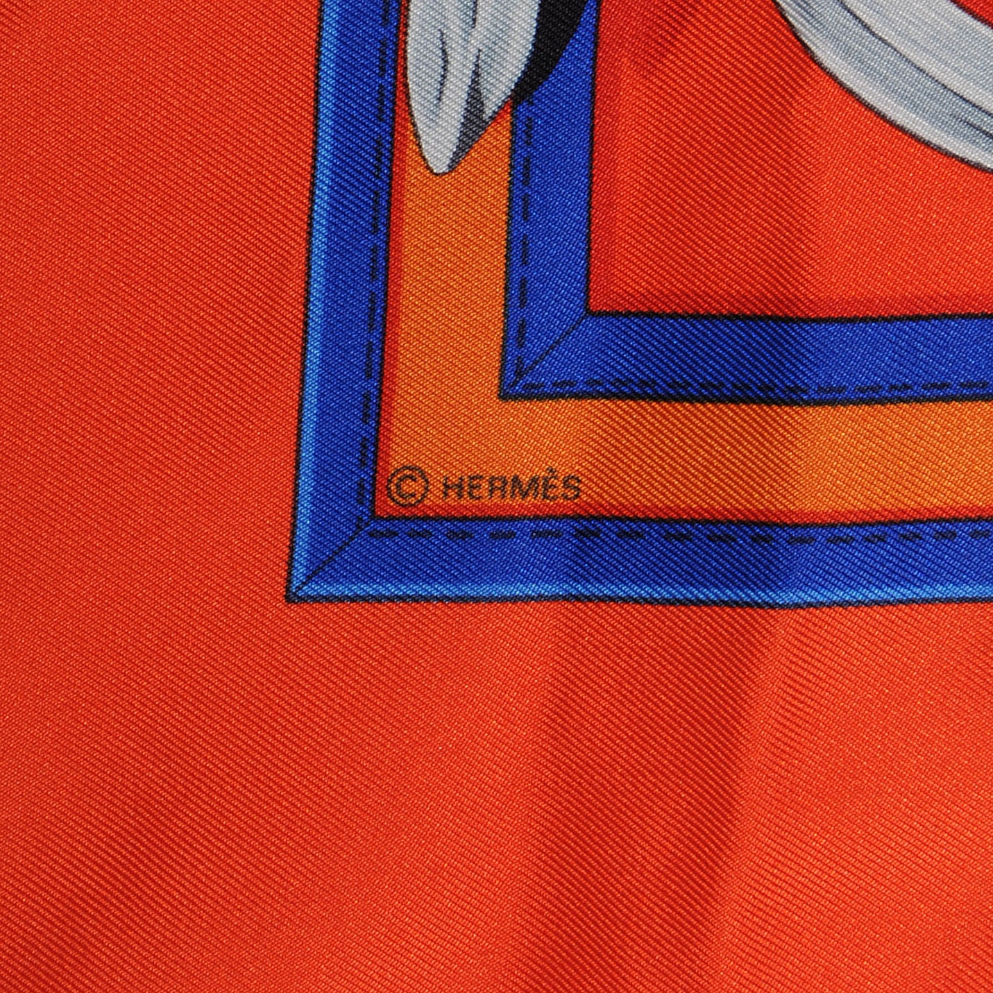 Silk La Ronde Des Jockeys Scarf 90 Orange