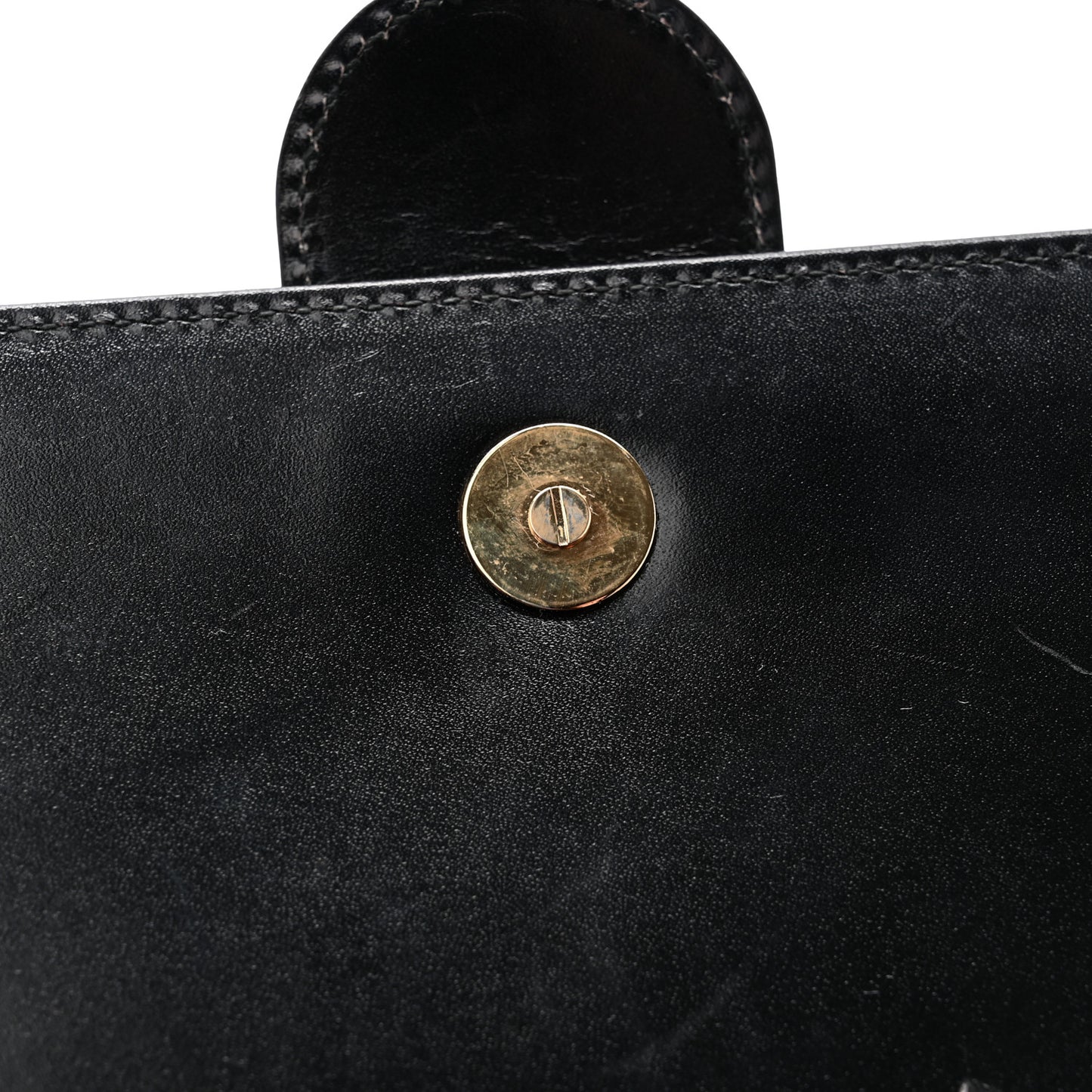 Calf Hair Jaguar Printed Small Lady Buckle Clutch Black