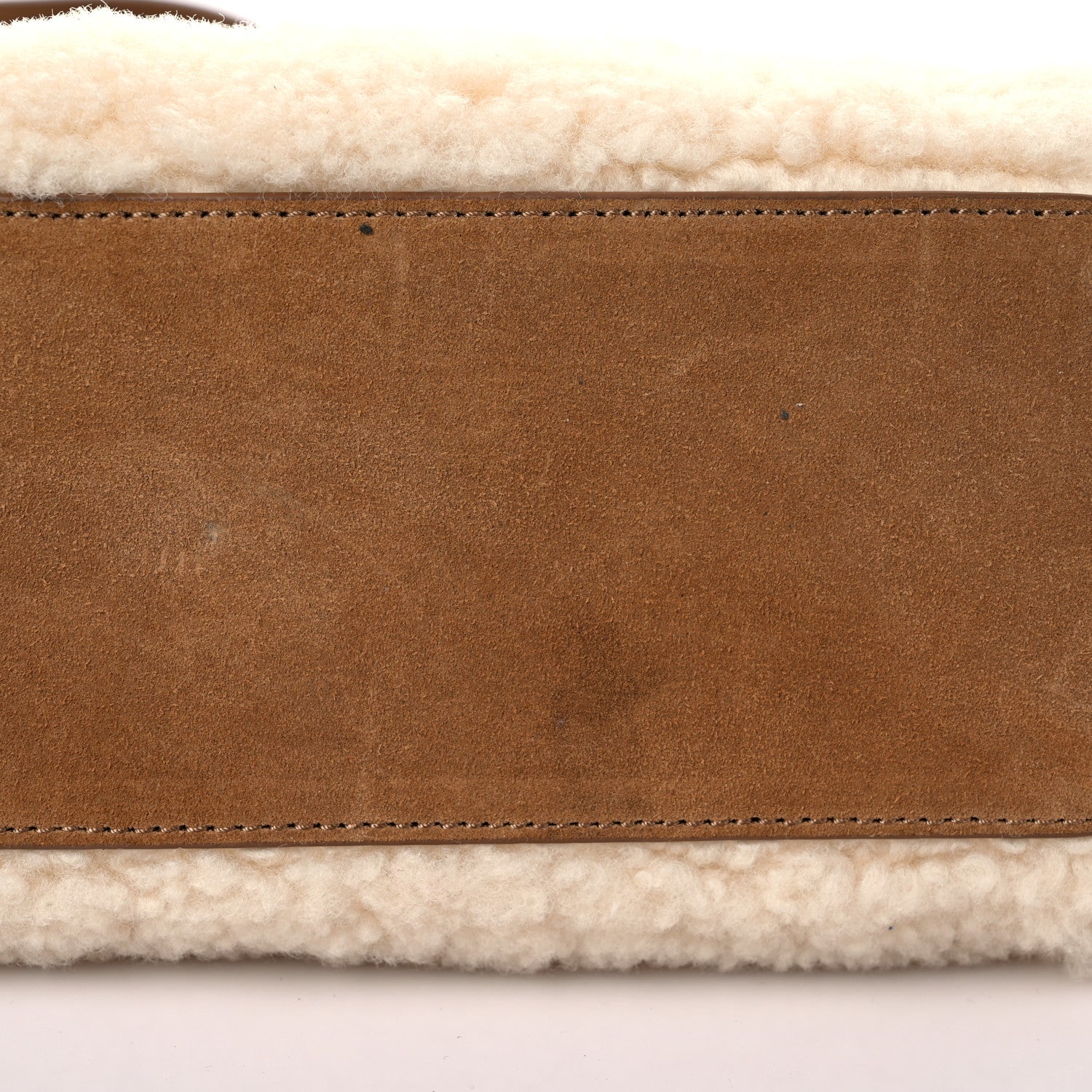 Telfar X UGG Suede Shearling Medium Shopping Bag Natural 11 of 15