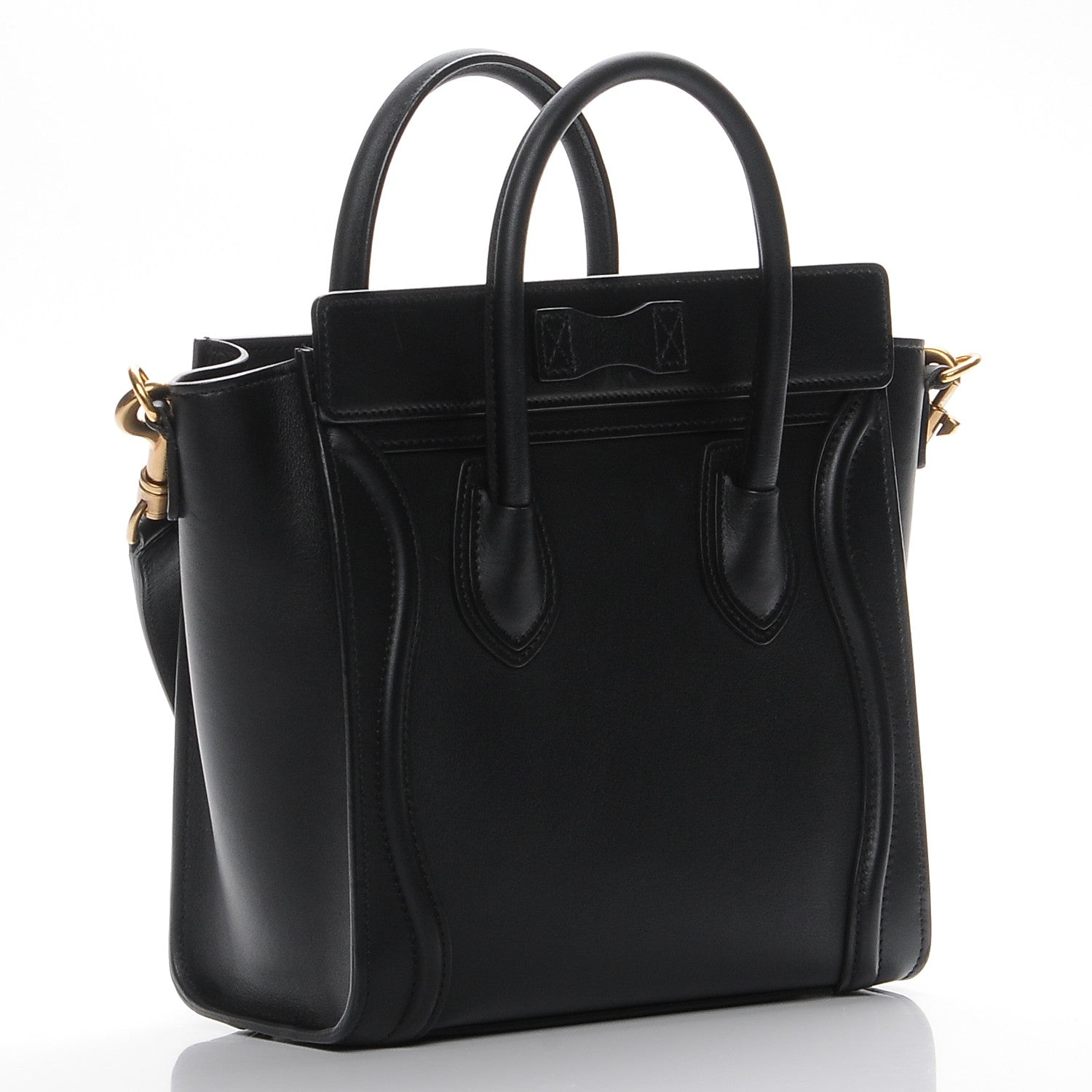 Celine Smooth Calfskin Nano Luggage Black 4 of 8