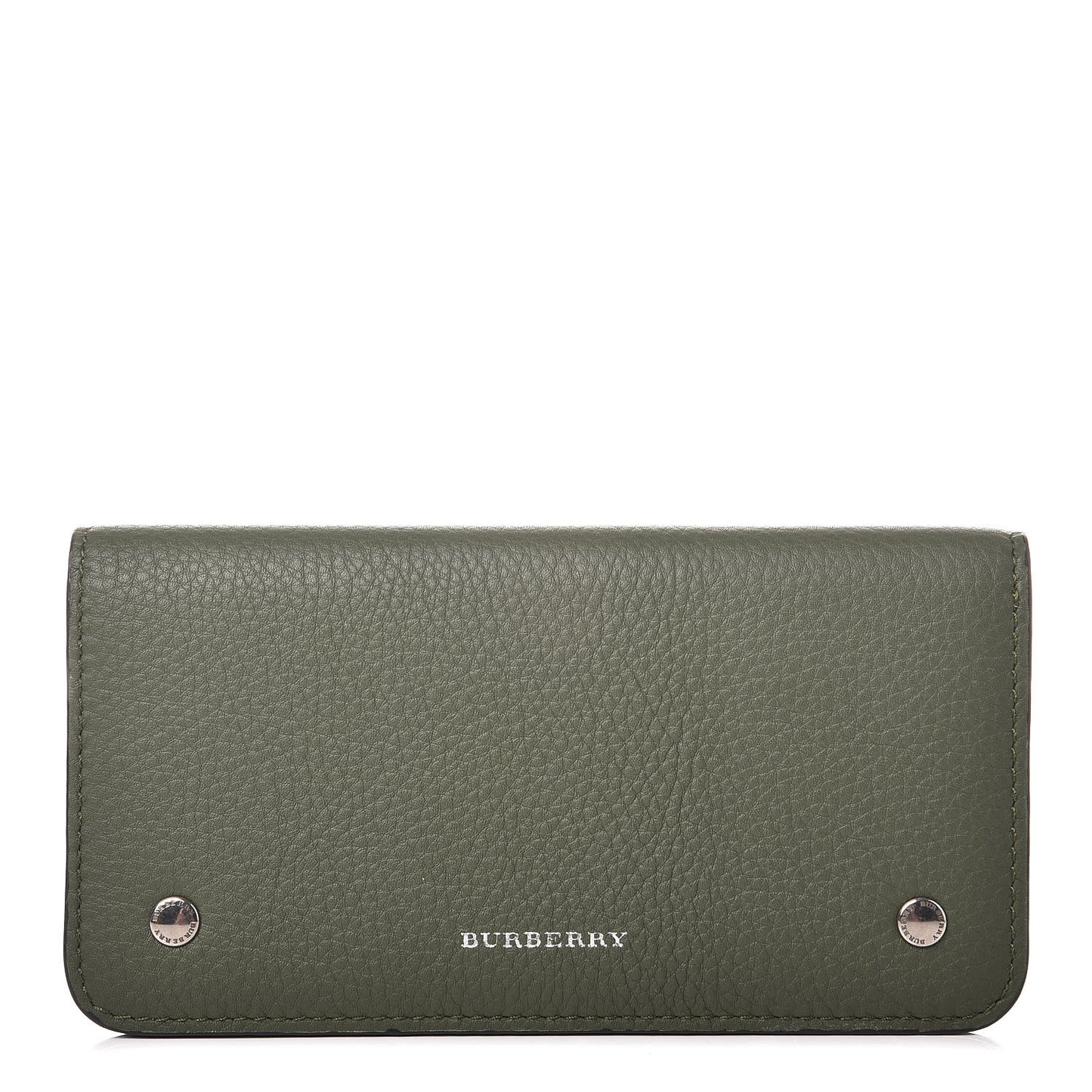 Calfskin Phone Wallet Sage Green