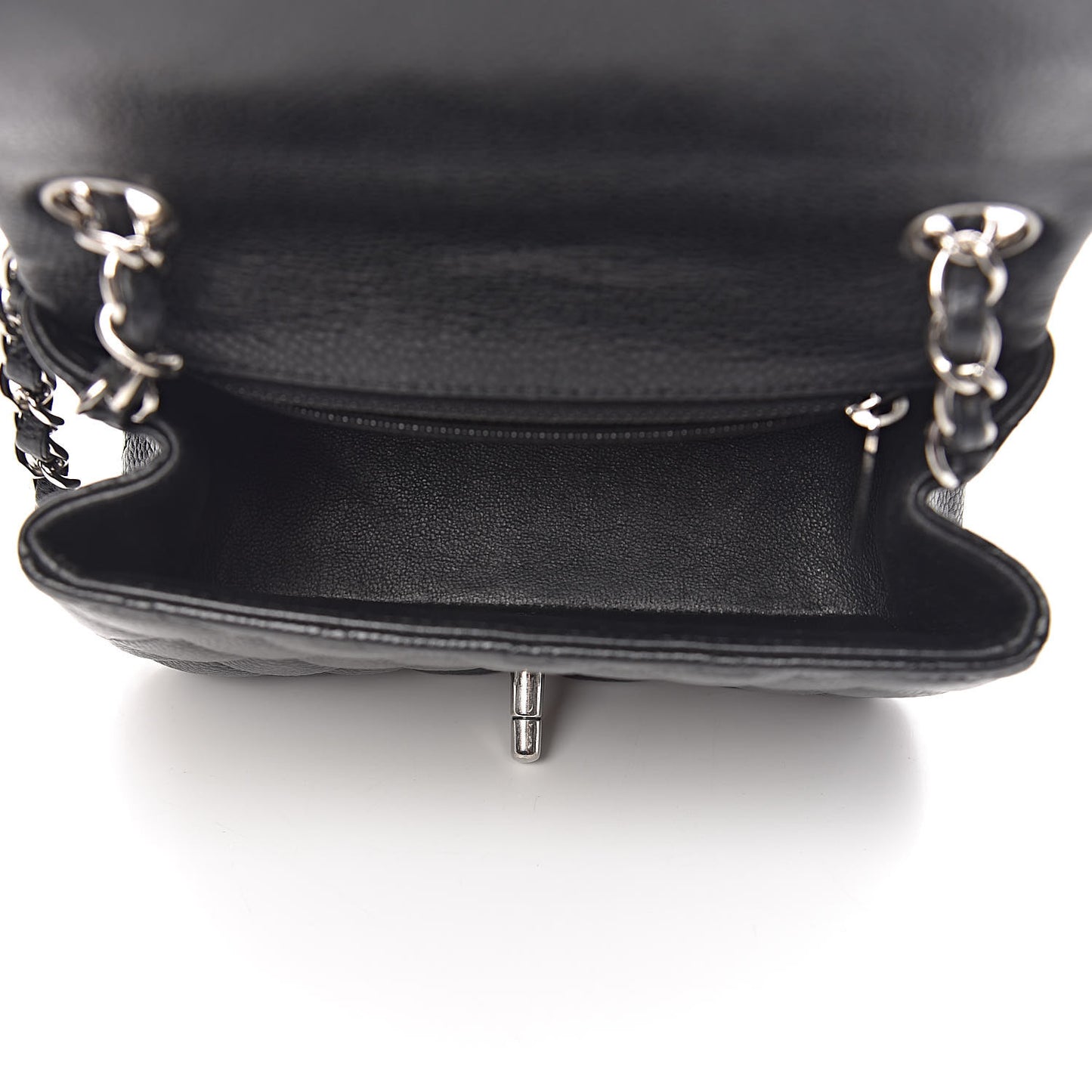 Caviar Quilted Mini Square Flap Black