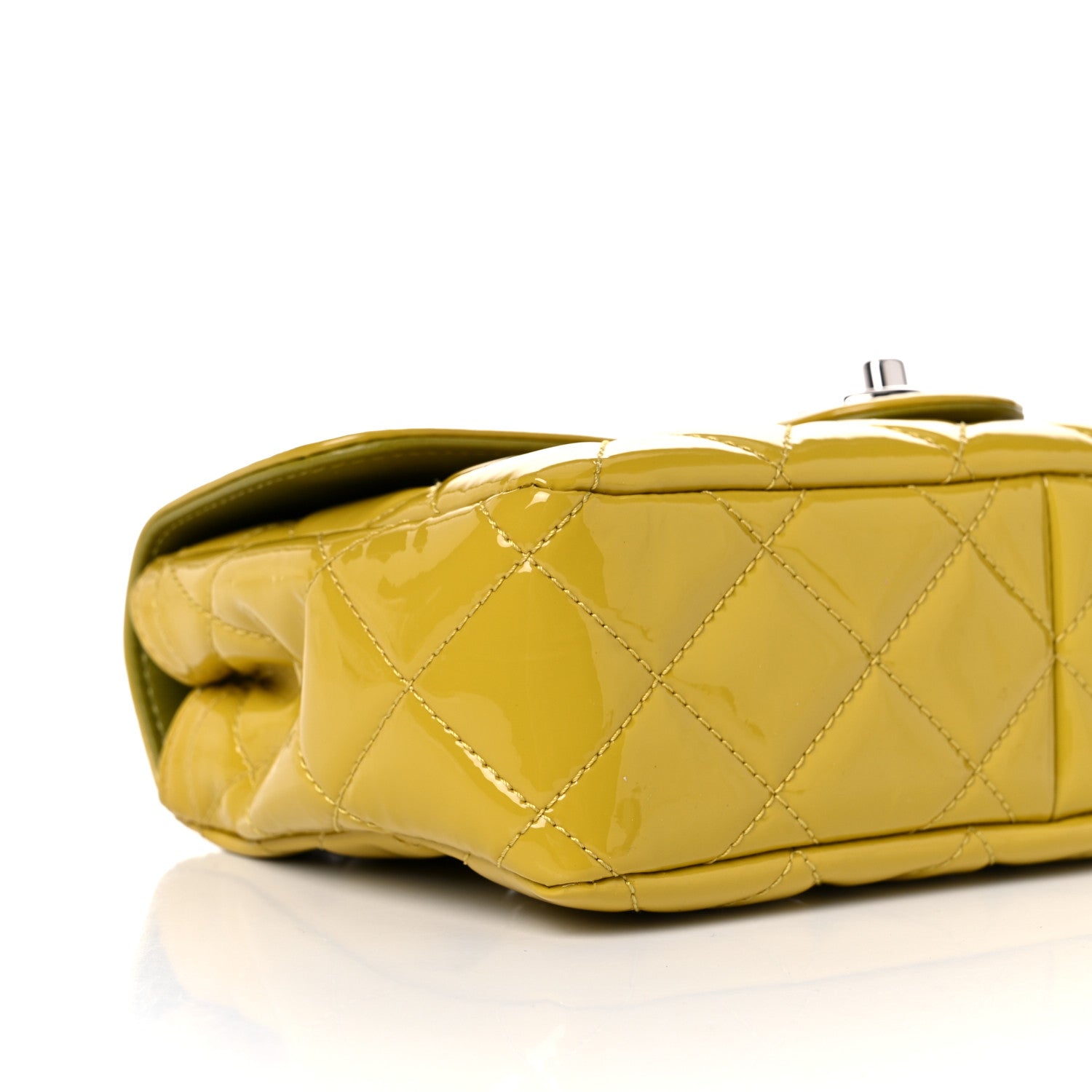 Chanel Patent Quilted Small Coco Shine Flap Yellow 8 of 11