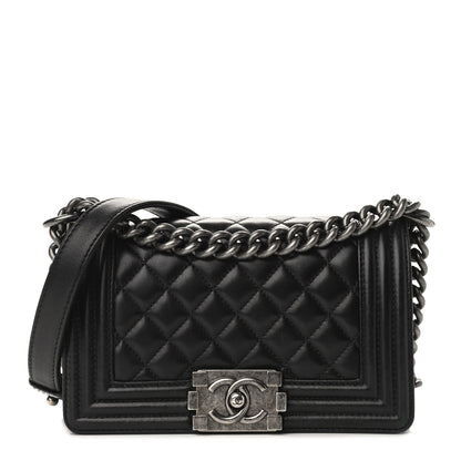 Chanel Lambskin Quilted Small Boy Flap Black 1 of 10